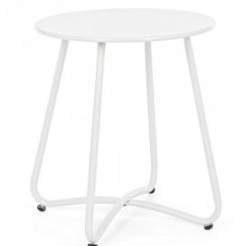 BIZZTTO konferenční bílý zahradní stolek WISSANT ø40 cm