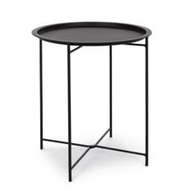 BIZZTTO konferenční černý zahradní stolek WISSANT ø46 cm