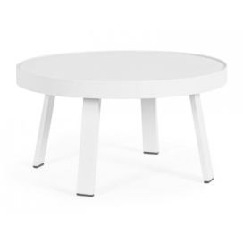 BIZZOTTO Zahradní konferenční stolek SPYRO bílý 71 cm