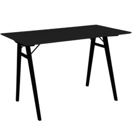 Nordic Living Černý lakovaný pracovní stůl Vinay 60 x 120 cm