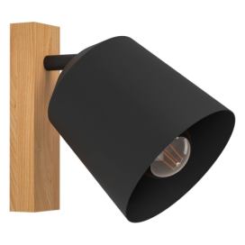 EGLO 900434 COTORRO nástěnné bodové svítidlo/spot 1xE27 světlé dřevo, černá