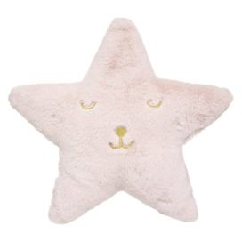 Atmosphera for kids Kožešinový polštář ve tvaru hvězdy, růžový