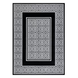 Dywany Łuszczów Kusový koberec Gloss 6776 85 greek black/ivory - 80x150 cm Mujkoberec.cz