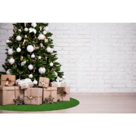 Mujkoberec Original Vánoční kruhový koberec pod stromeček Sporting – na ven i na doma - 150x150 (průměr) kruh cm