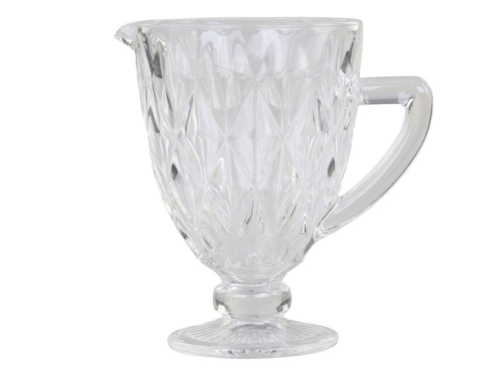Džbán ze silnějšího skla s dekorem Diamond cut - 15*19,5cm  Chic Antique - LaHome - vintage dekorace