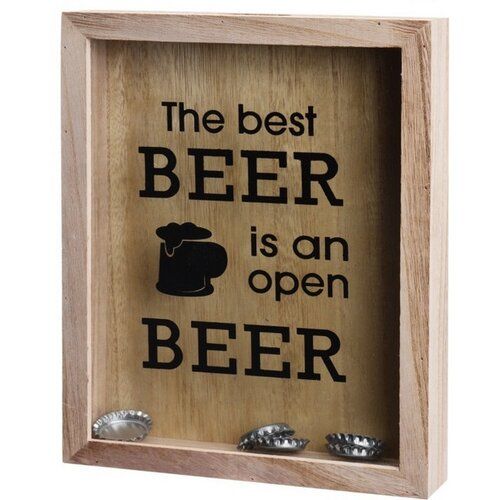 Závěsná skříňka na pivní zátky Beer, 20 x 25 x 4,5 cm - 4home.cz