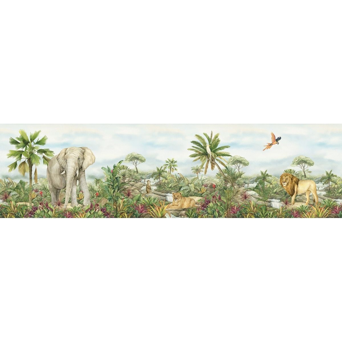 Samolepicí bordura Jungle, 500 x 13,8 cm - 4home.cz