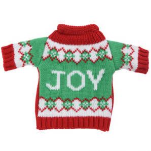 Home Styling Collection Vánoční oblek na láhev XMAS JOY, 26 cm - EDAXO.CZ s.r.o.