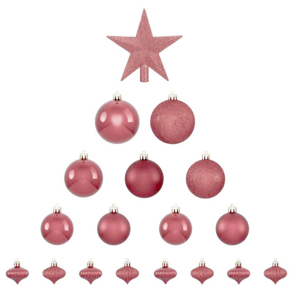 Fééric Lights and Christmas Vánoční koule, sada 18 ks, růžová barva - EDAXO.CZ s.r.o.