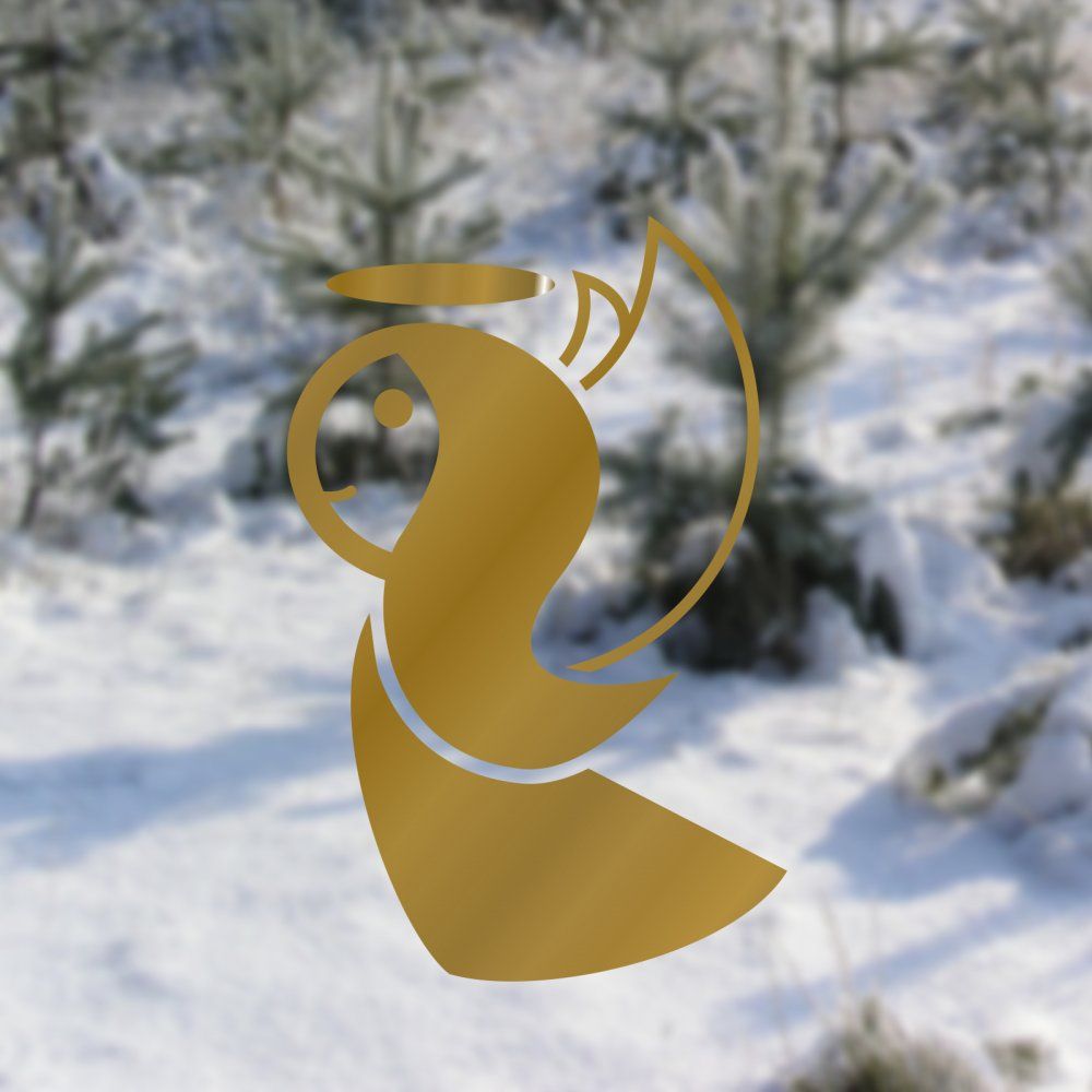 Pieris design Anděl - vánoční samolepka na okno bílá - Pieris design