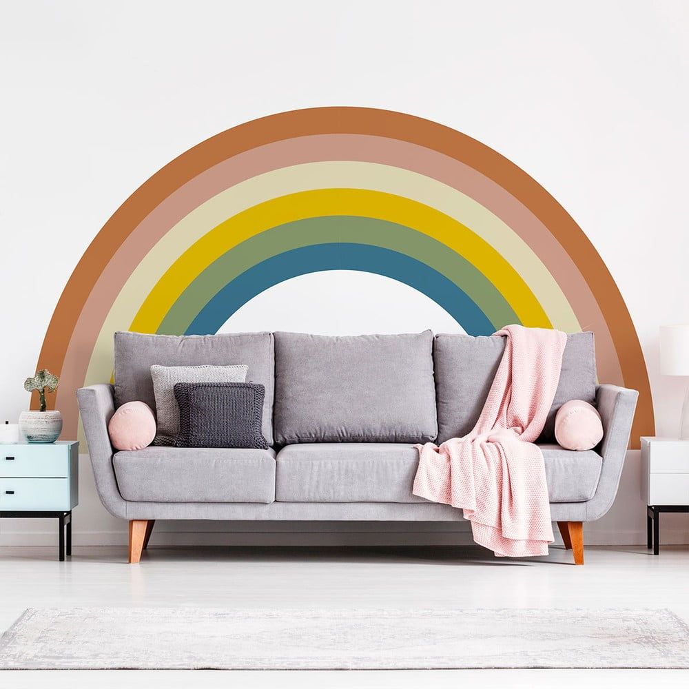 Dětská samolepka na zeď 158x87 cm Pastel Rainbow – Ambiance - Bonami.cz