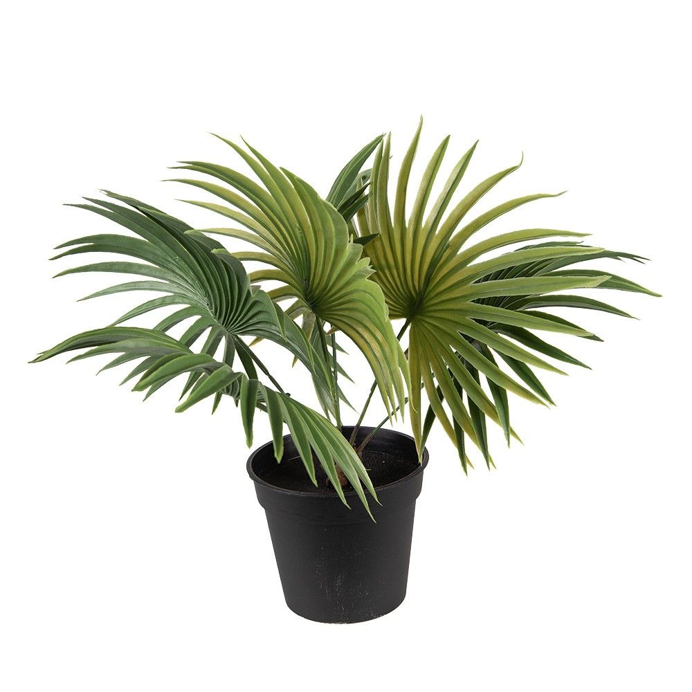 Dekorační zelená umělá rostlina palma - 43*40*33 cm Clayre & Eef - LaHome - vintage dekorace