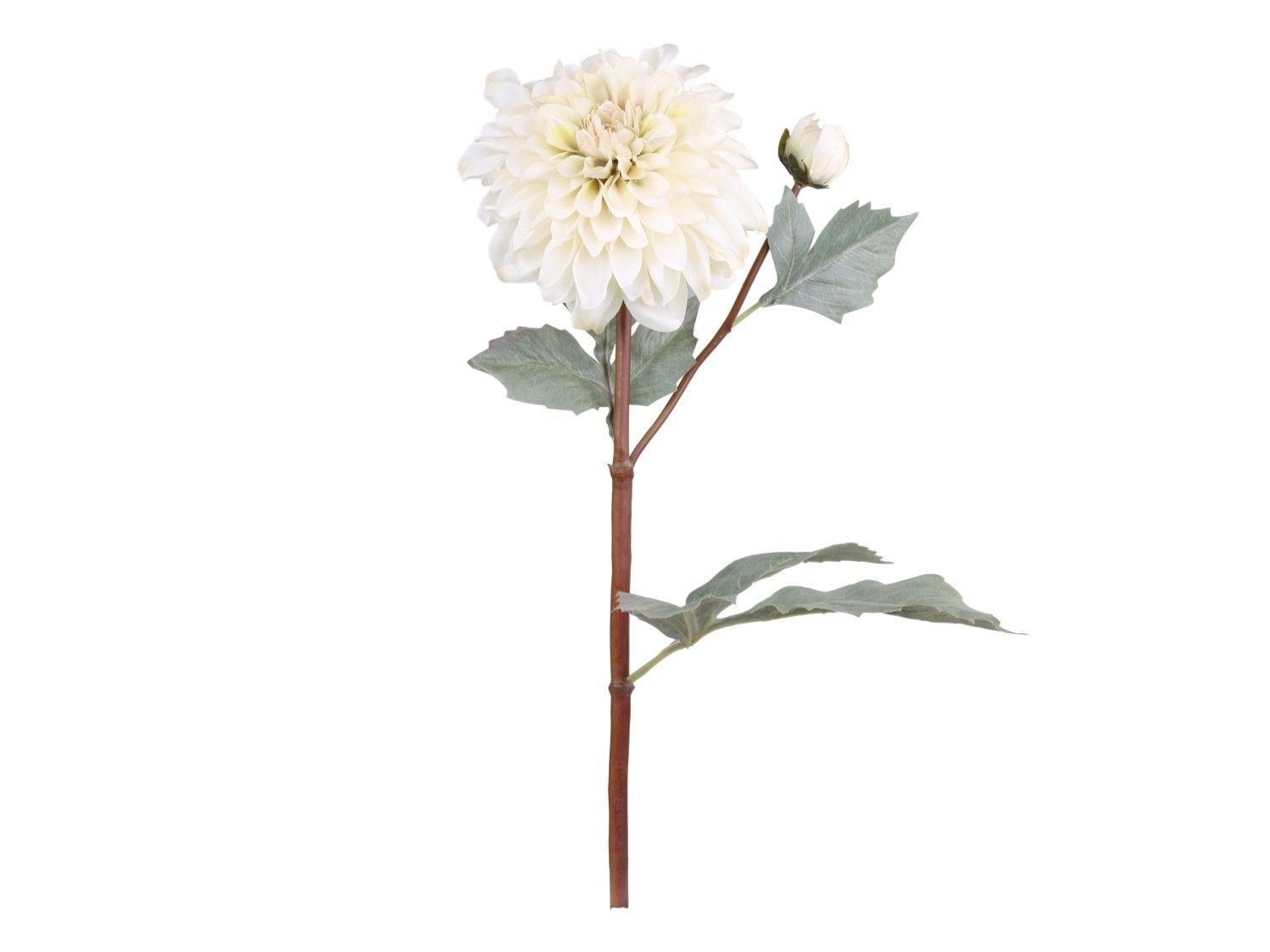 Dekorace umělá krémová květina Jiřina Dahlia cream - 48 cm Chic Antique - LaHome - vintage dekorace