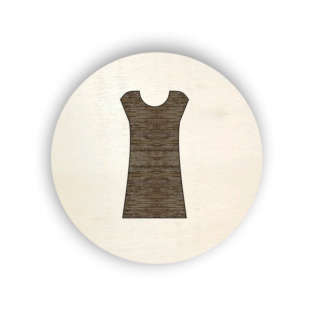 Pieris design Dřevěný piktogram oblečení - noční košile - Pieris design