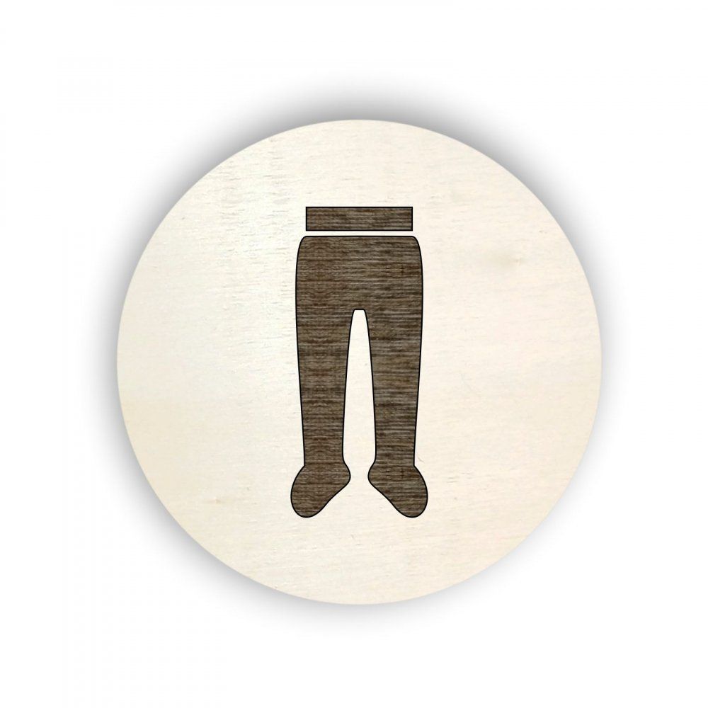 Pieris design Dřevěný piktogram oblečení - punčocháče - Pieris design