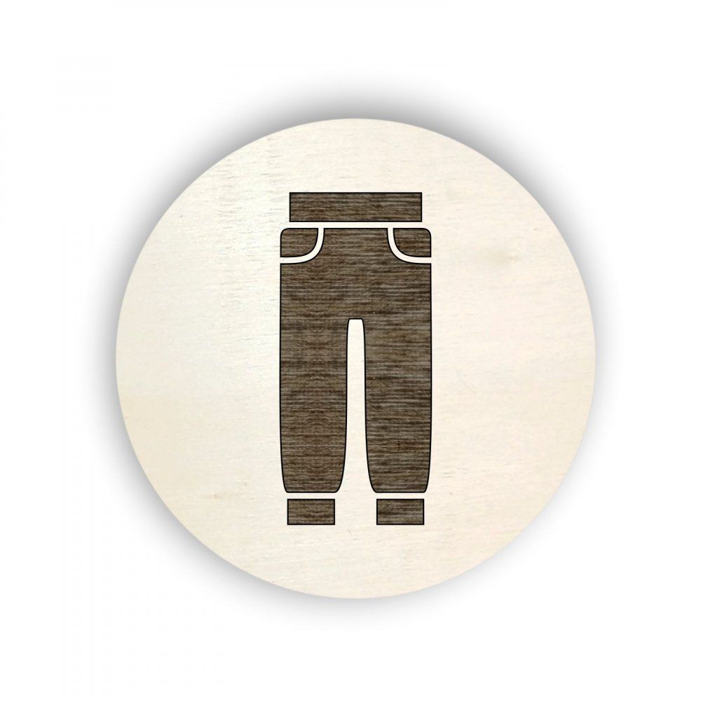 Pieris design Dřevěný piktogram oblečení - tepláky - Pieris design