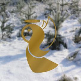 Pieris design Anděl - vánoční samolepka na okno bílá