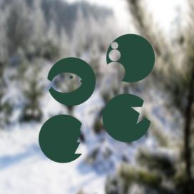 Pieris design Vánoční kouličky - nálepky na okno bílá