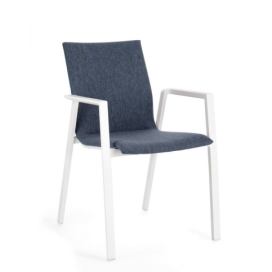 BIZZOTTO zahradní jídelní židle ODEON bílo-modrá