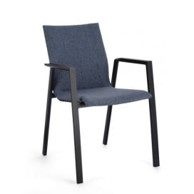 BIZZOTTO zahradní jídelní židle ODEON šedo-modrá