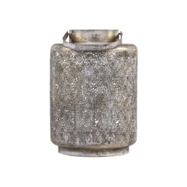 Bronzová antik kovová lucerna s kvítky Vire Flowien  - Ø22*32cm Chic Antique LaHome - vintage dekorace