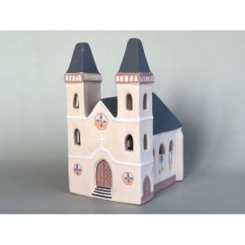Keramika Andreas® Kostel na svíčku šedý