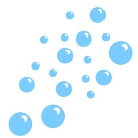 Pieris design Bubliny - samolepka na zeď bílá