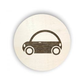 Pieris design Dřevěný piktogram na box s hračkami  - autíčka