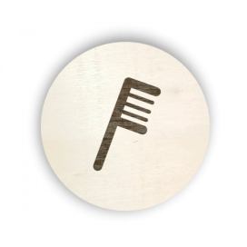 Pieris design Dřevěný piktogram na box s věcmi na vlasy