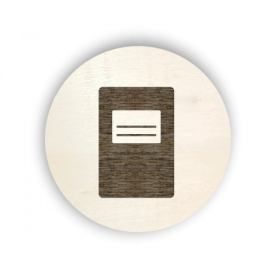Pieris design Dřevěný piktogram na box se sešity