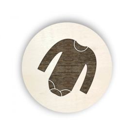 Pieris design Dřevěný piktogram oblečení - body s dlouhým rukávem