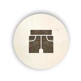 Pieris design Dřevěný piktogram oblečení - kraťasy