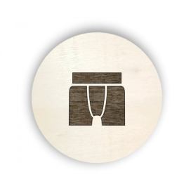 Pieris design Dřevěný piktogram oblečení - pánské plavky