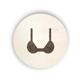 Pieris design Dřevěný piktogram oblečení - podprsenka