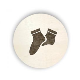 Pieris design Dřevěný piktogram oblečení - ponožky