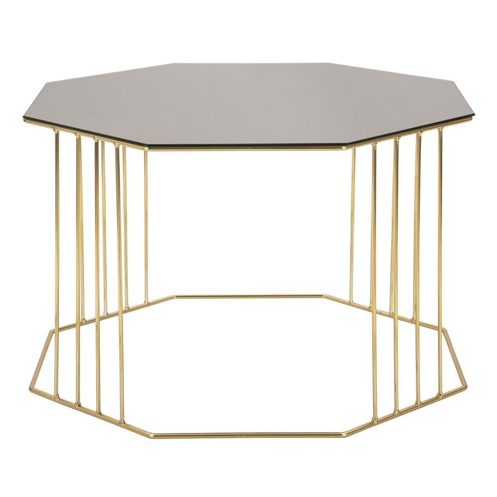 Konferenční stolek ve zlaté barvě ø 45 cm Octagon - Mauro Ferretti - Bonami.cz