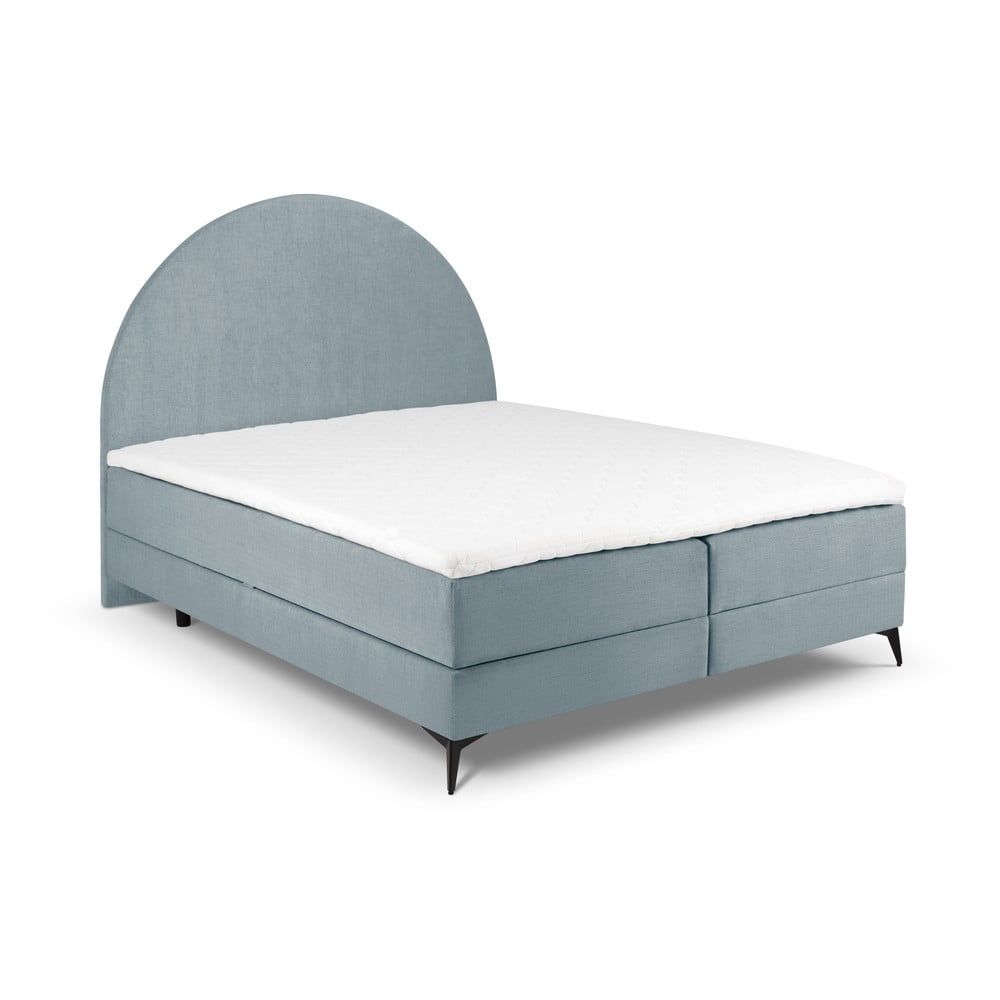 Světle modrá boxspring postel s úložným prostorem 180x200 cm Sunrise – Cosmopolitan Design - Bonami.cz