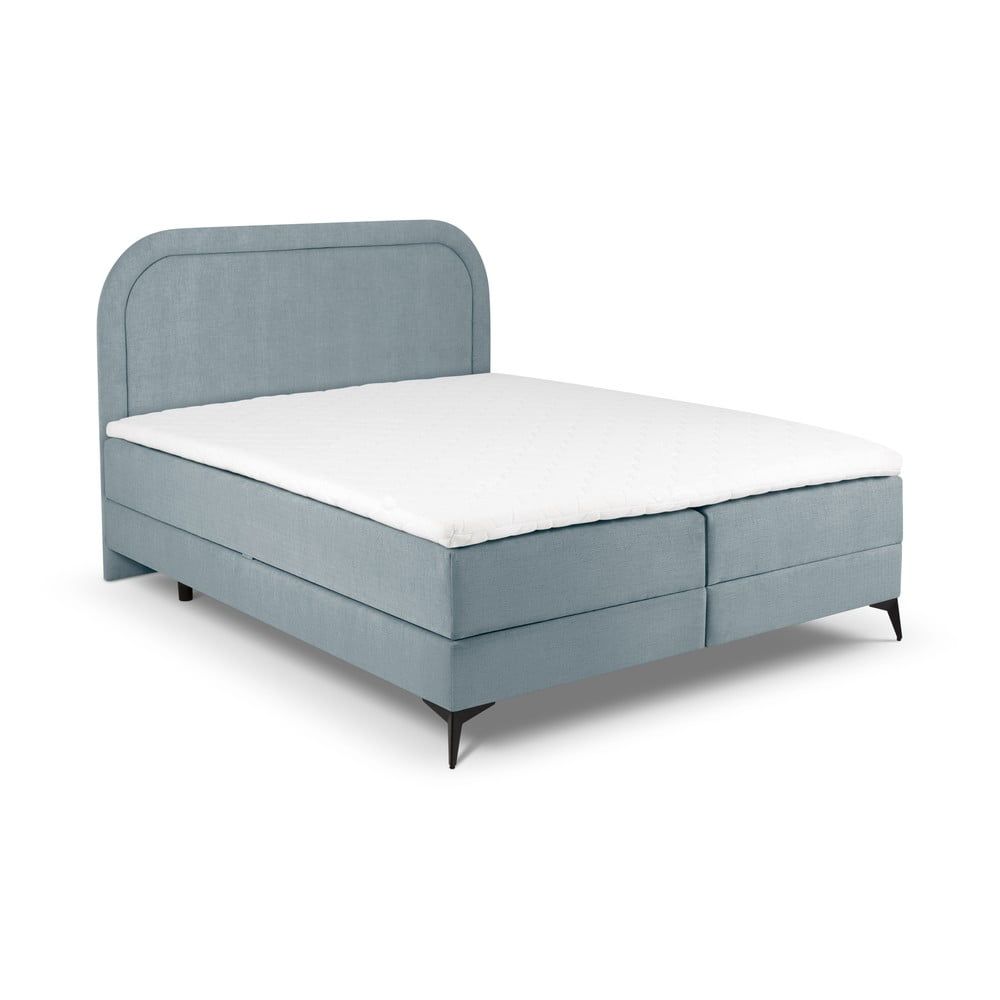 Světle modrá boxspring postel s úložným prostorem 160x200 cm Eclipse – Cosmopolitan Design - Bonami.cz
