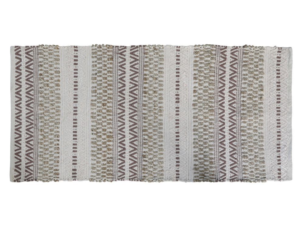 Béžový bavlněný koberec s ornamenty Rug stripes - 70*150 cm Chic Antique - LaHome - vintage dekorace