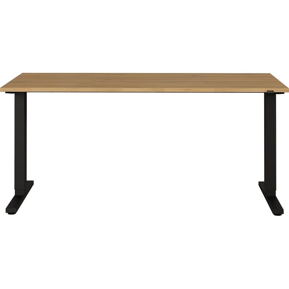 Pracovní stůl s elektricky nastavitelnou výškou s deskou v dubovém dekoru 80x160 cm Agenda – Germania - Bonami.cz