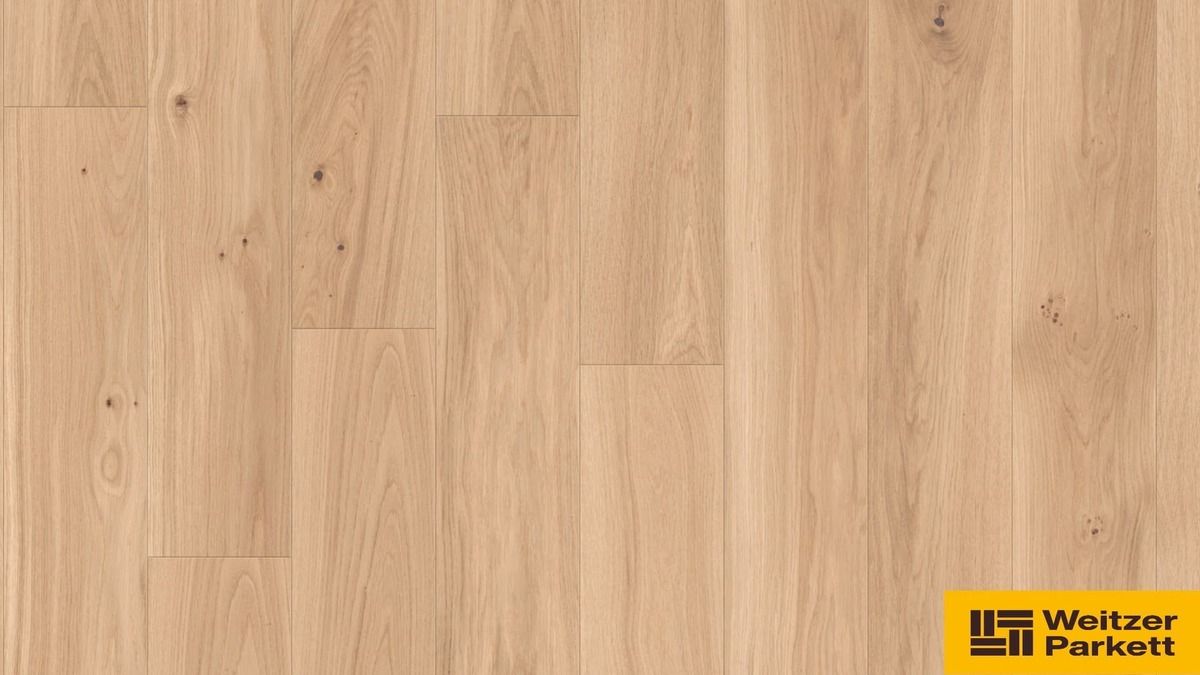 Dřevěná lakovaná podlaha Weitzer Parkett Oak Pure 11mm 62192 (bal.2,520 m2) - Siko - koupelny - kuchyně