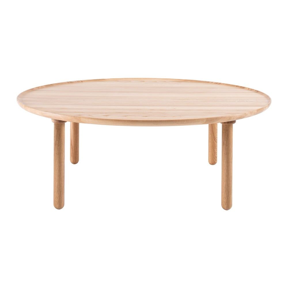 Kulatý konferenční stolek z dubového dřeva v přírodní barvě ø 100 cm Mu – Gazzda - Bonami.cz