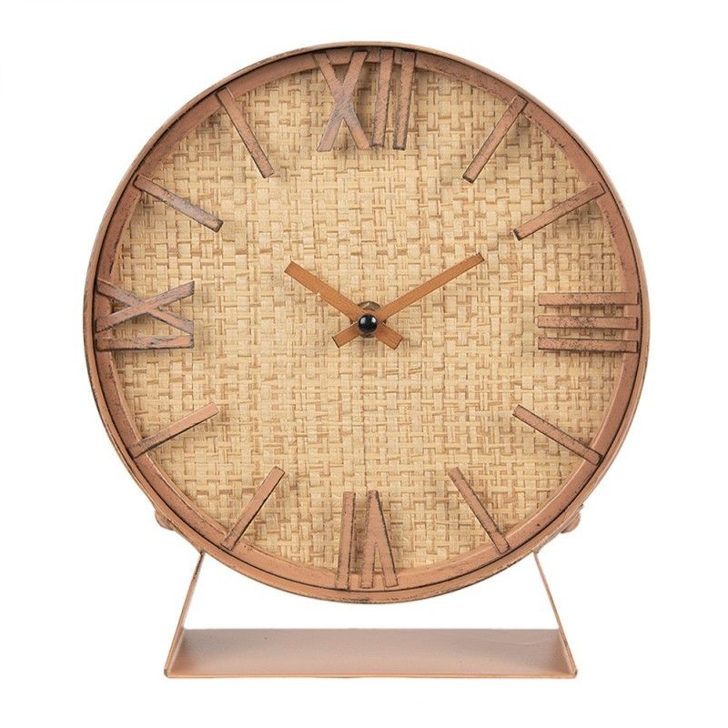 Hnědé antik stolní hodiny Villiam - 20*6*24cm / 1*AA Clayre & Eef - LaHome - vintage dekorace