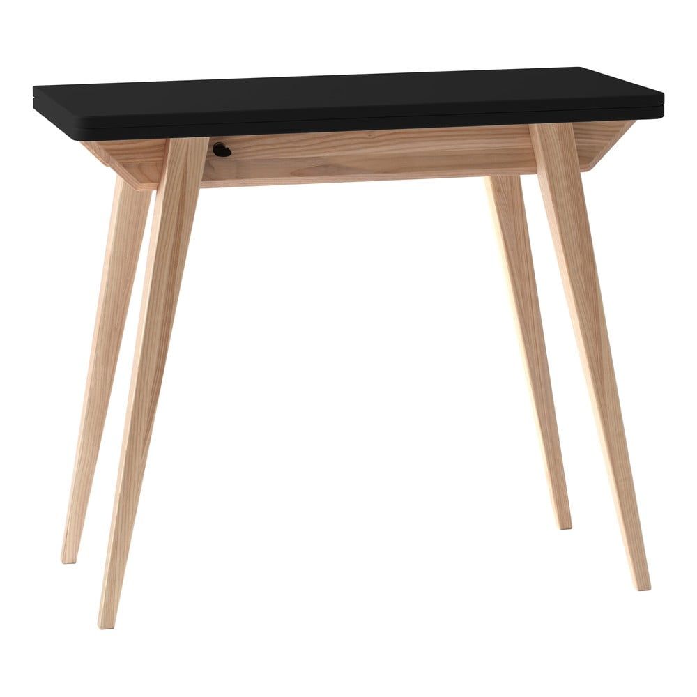 Přírodní konzolový stolek s černou deskou 45x90 cm Envelope – Ragaba - Bonami.cz