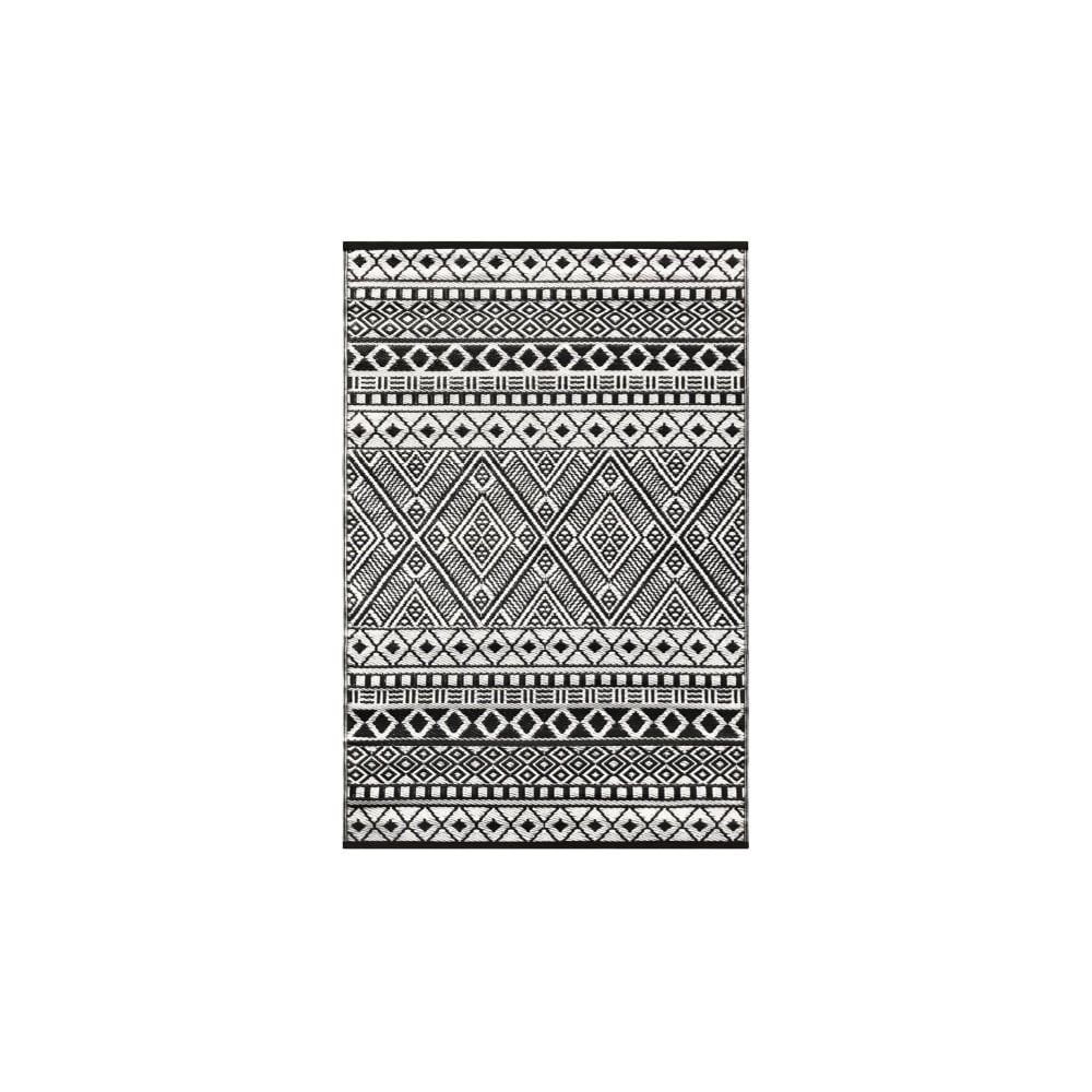 Černo-bílý oboustranný koberec vhodný i do exteriéru Green Decore Hanna, 120 x 180 cm - Bonami.cz