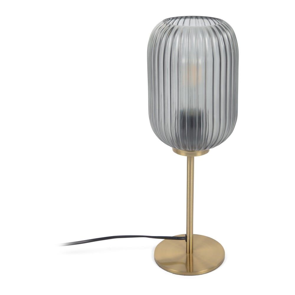 Stolní lampa ve zlaté barvě se skleněným stínidlem (výška 40 cm) Hestia – Kave Home - Bonami.cz