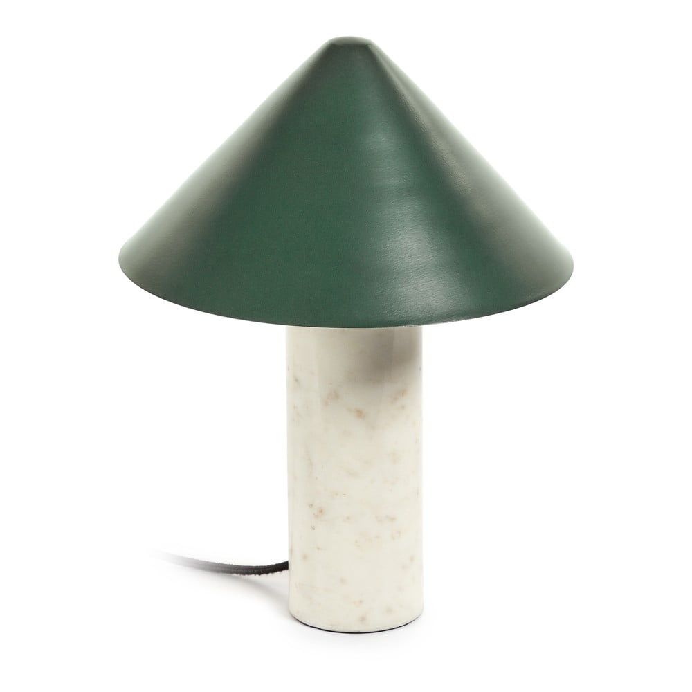 Zelená stolní lampa s kovovým stínidlem (výška 32 cm) Valentine – Kave Home - Bonami.cz