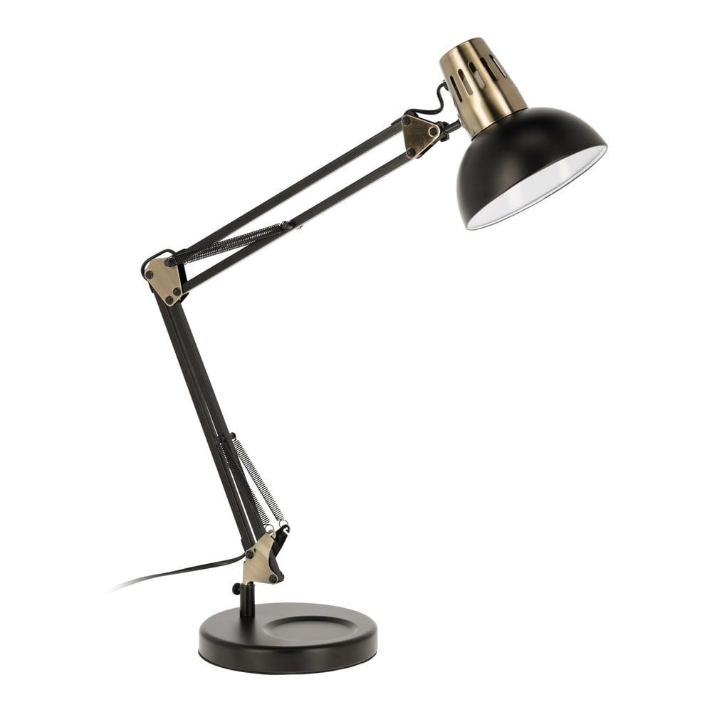 Černá stolní lampa s kovovým stínidlem (výška 84 cm) Kristine – Kave Home - Bonami.cz