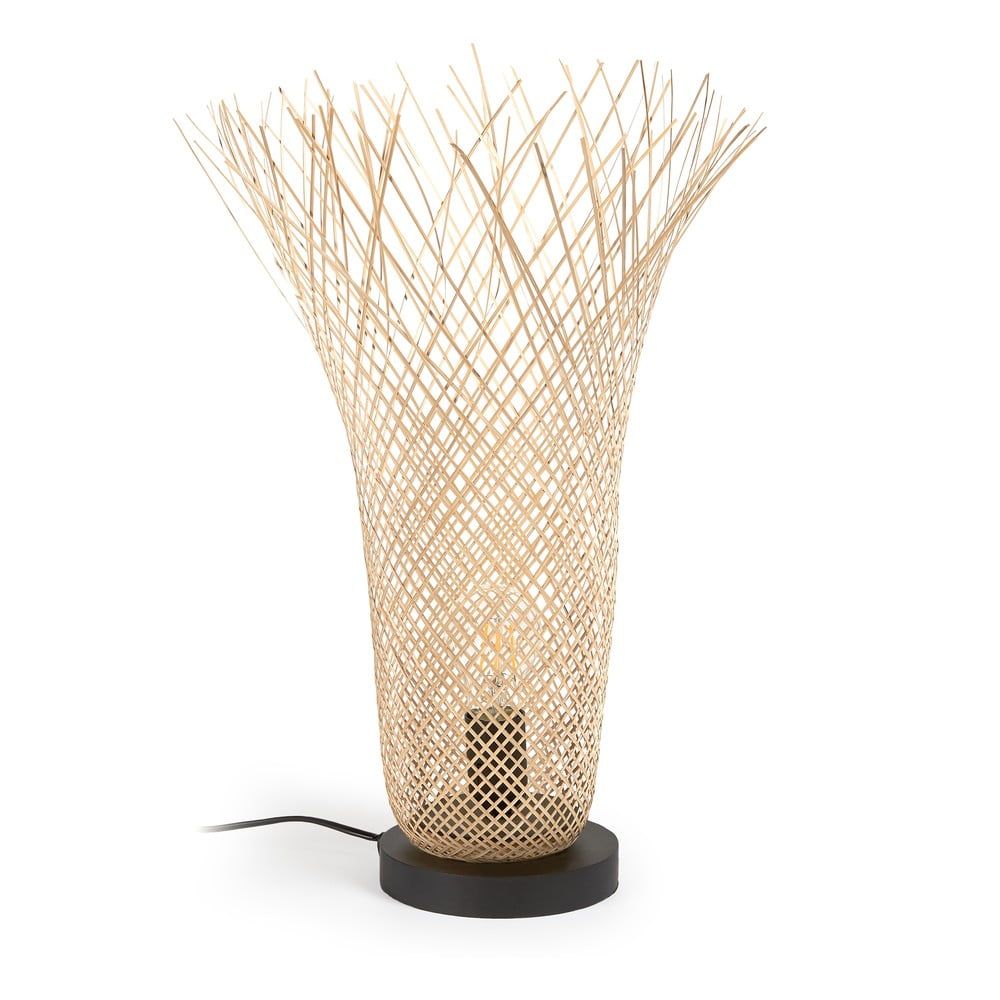 Bambusová stolní lampa v přírodní barvě s bambusovým stínidlem (výška 50 cm) Citalli – Kave Home - Bonami.cz