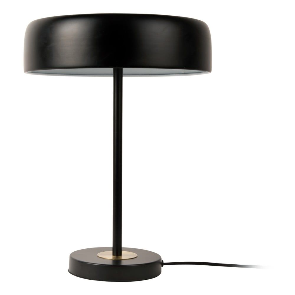 Černá stolní lampa s kovovým stínidlem (výška 40 cm) Gold Disc – Leitmotiv - Bonami.cz